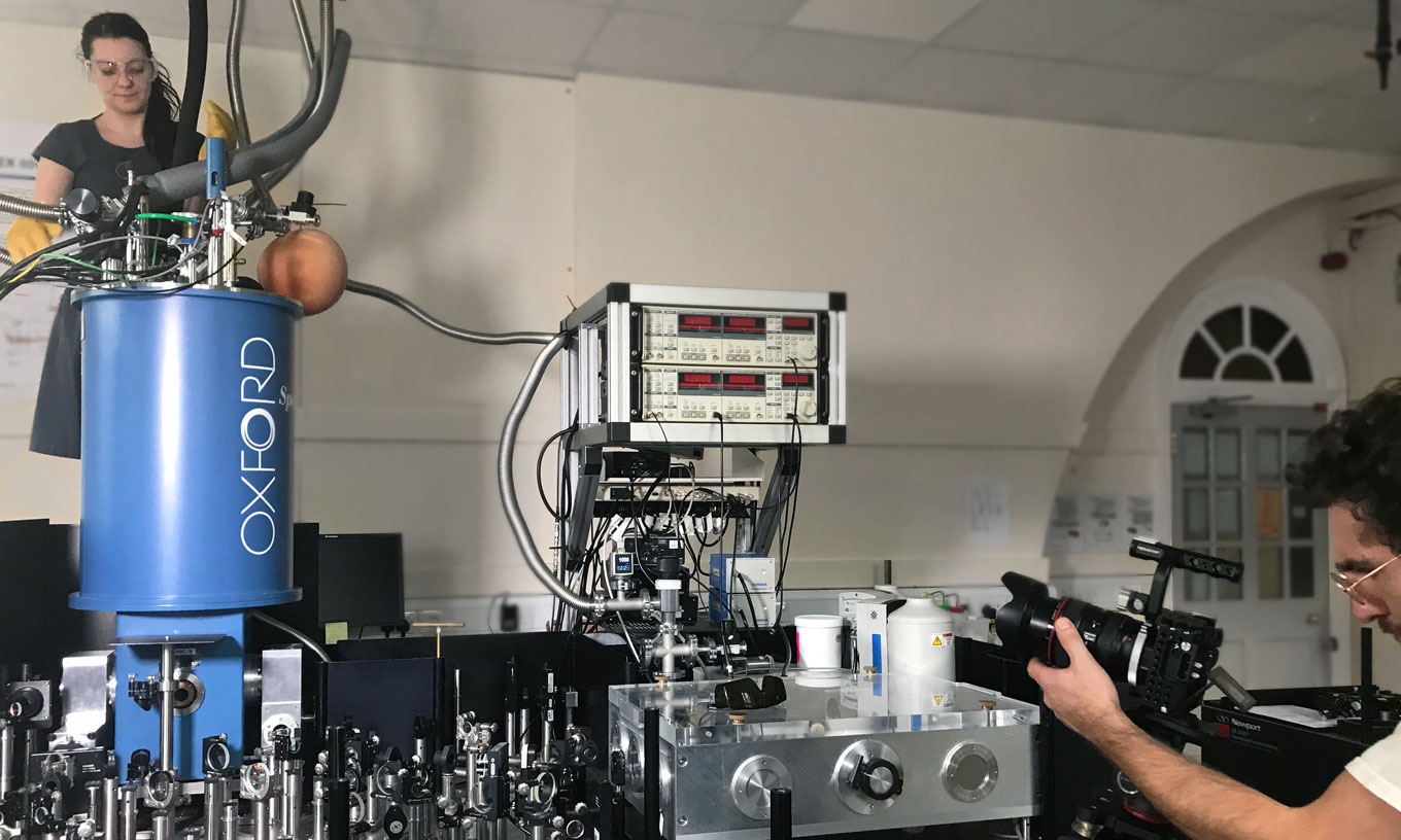 A member working in the lab.